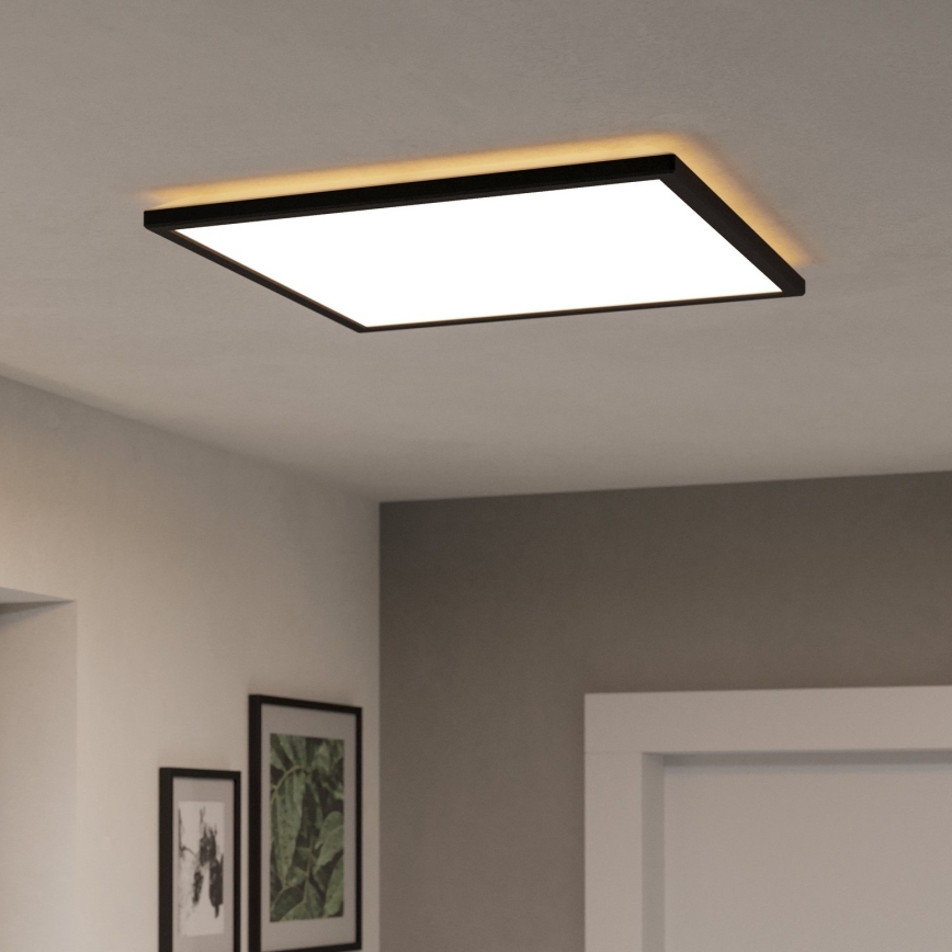 Eglo 901457 - LED Dimmerabile per esterni soffitto chiaro LED/17W/230V 2700-6500K 50x50 cm IP44 nero + telecomando