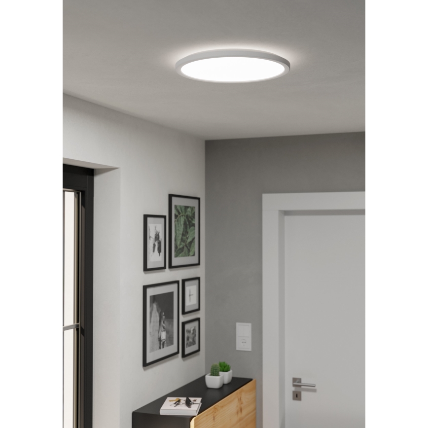 Eglo - Plafonnier extérieur à intensité variable LED/18,5W/230V 2700-6500K d. 38,9 cm IP44 blanc + télécommande