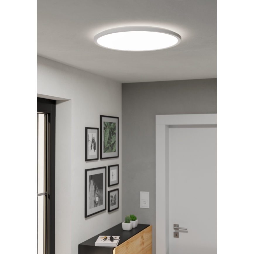 Eglo - LED Dimmerabile per esterni soffitto chiaro LED/16,8W/230V 2700-6500K diametro 50 cm IP44 bianco + telecomando