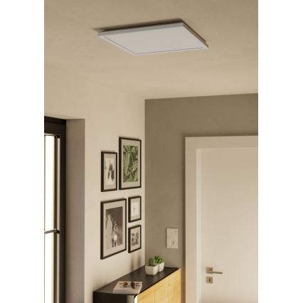 Eglo - Plafonnier extérieur à intensité variable LED/17,6W/230V 2700-6500K 39x39 cm IP44 blanc + télécommande