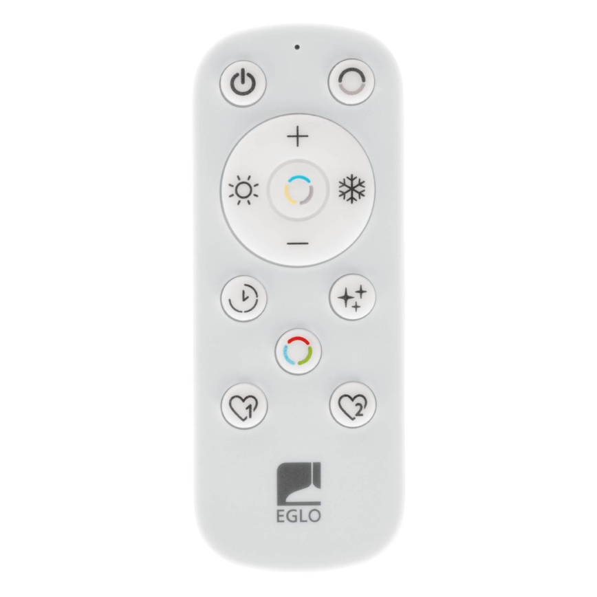 Eglo - Plafonnier extérieur à intensité variable LED/17,6W/230V 2700-6500K 39x39 cm IP44 blanc + télécommande