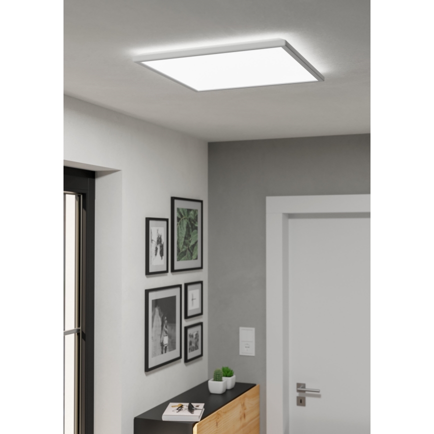 Eglo - Plafonnier extérieur à intensité variable LED/17W/230V 2700-6500K 50x50 cm IP44 blanc + télécommande