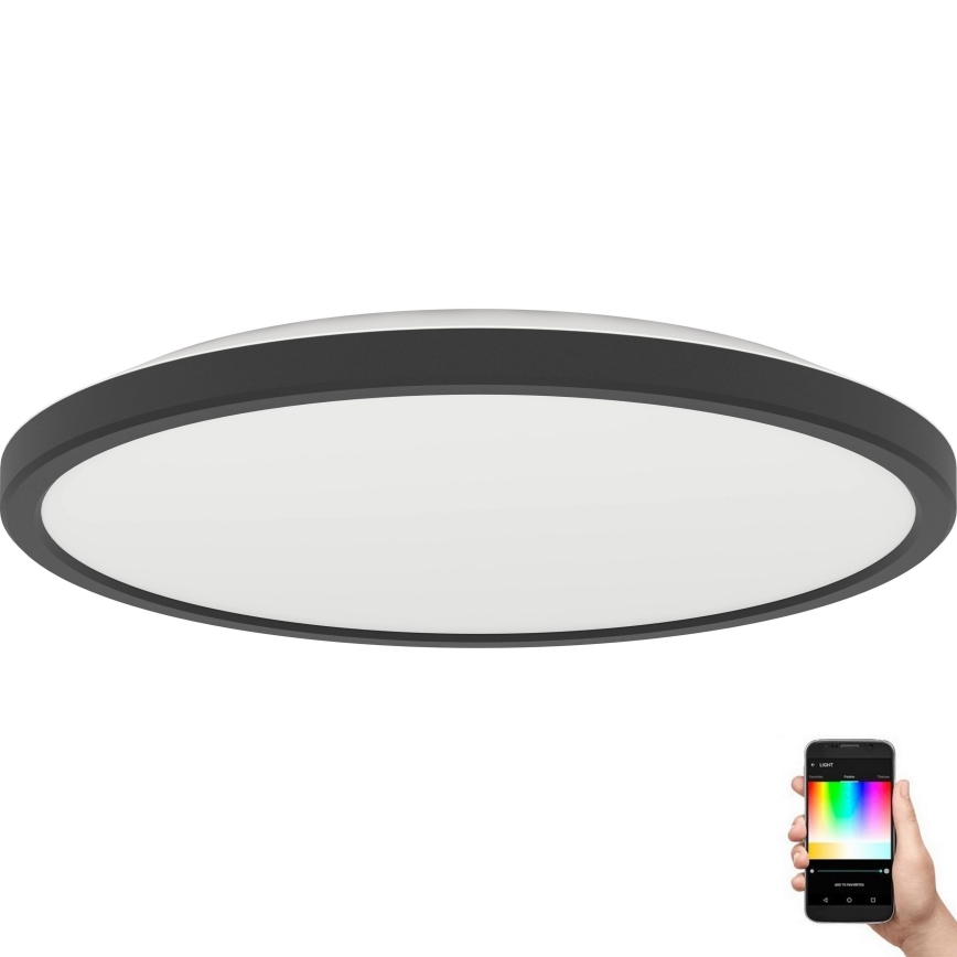 Eglo - LED RGBW Dimmerabile per esterni soffitto chiaro LED/13,9W/230V 2700-6500K diametro 30 cm IP44 nero ZigBee