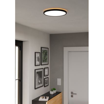 Eglo - LED RGBW Dimmerabile per esterni soffitto chiaro LED/13,9W/230V 2700-6500K diametro 30 cm IP44 nero ZigBee