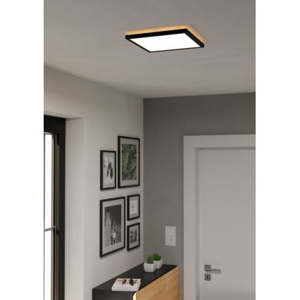 Eglo - LED RGBW Dimmerabile per esterni soffitto chiaro LED/13,4W/230V 2700-6500K 29x29 cm IP44 nero