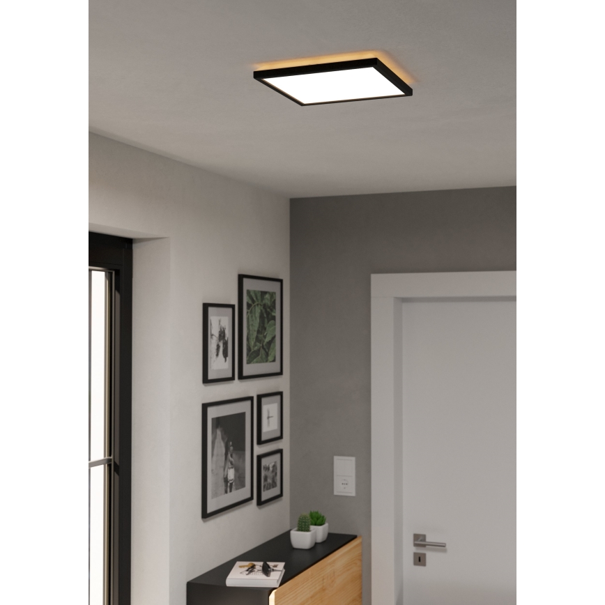 Eglo - Plafonnier extérieur RGBW à intensité variable LED/13,4W/230V 2700-6500K 29x29 cm IP44 noir