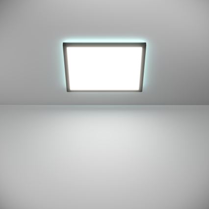 Eglo - Plafonnier extérieur RGBW à intensité variable LED/17,6W/230V 2700-6500K 39x39 cm IP44 noir ZigBee