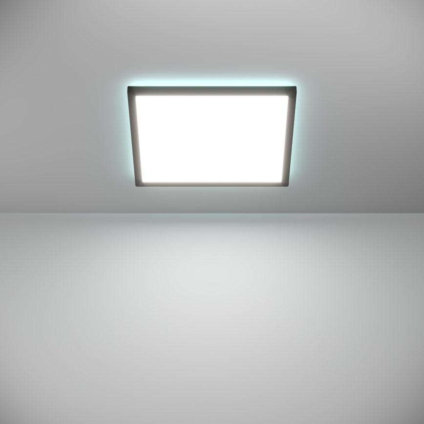 Eglo - Plafonnier extérieur RGBW à intensité variable LED/17,6W/230V 2700-6500K 39x39 cm IP44 noir ZigBee