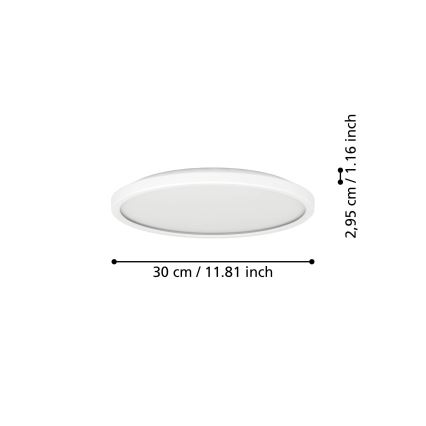 Eglo - Dimmbare LED-RGBW-Deckenleuchte für Badezimmer LED/13,9W/230V 2700-6500K d 30 cm IP44 weiß ZigBee