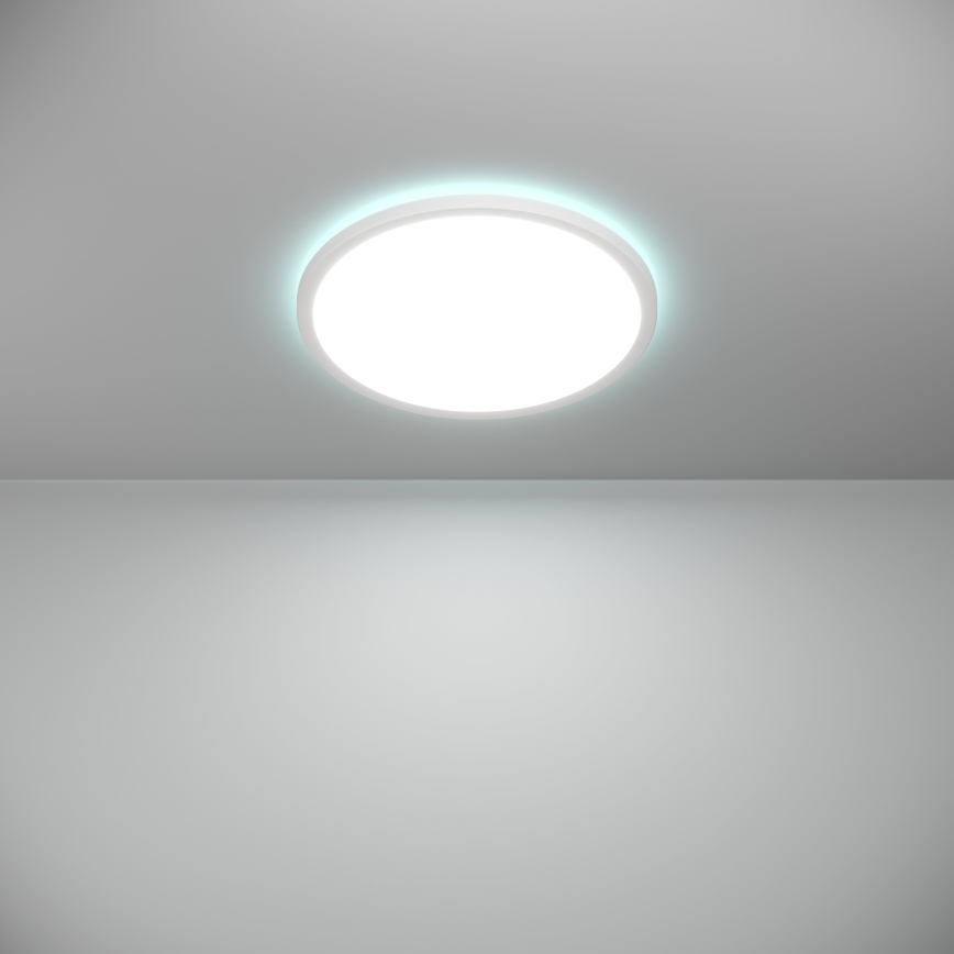 Eglo - Plafonnier extérieur RGBW à intensité variable LED/18,5W/230V 2700-6500K d. 38,9cm IP44 blanc ZigBee