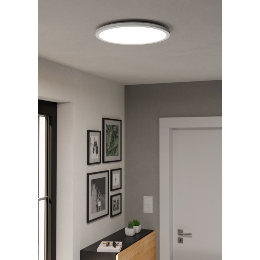 Eglo - Plafonnier extérieur RGBW à intensité variable LED/18,5W/230V 2700-6500K d. 38,9cm IP44 blanc ZigBee
