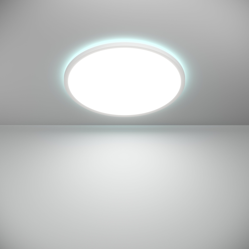 Eglo - Plafonnier extérieur RGBW à intensité variable LED/16,8W/230V 2700-6500K d. 50 cm IP44 blanc ZigBee
