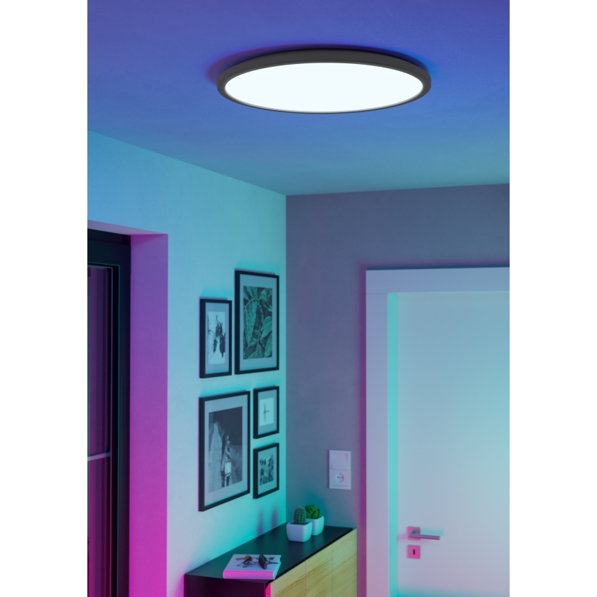 Eglo - Plafonnier extérieur RGBW à intensité variable LED/16,8W/230V 2700-6500K d. 50 cm IP44 blanc ZigBee