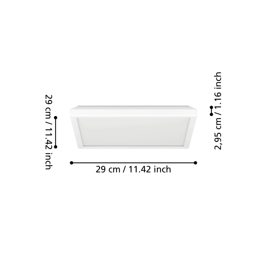 Eglo - LED RGBW Dimmerabile per esterni soffitto chiaro LED/13,4W/230V 2700-6500K 29x29 cm IP44 bianco ZigBee