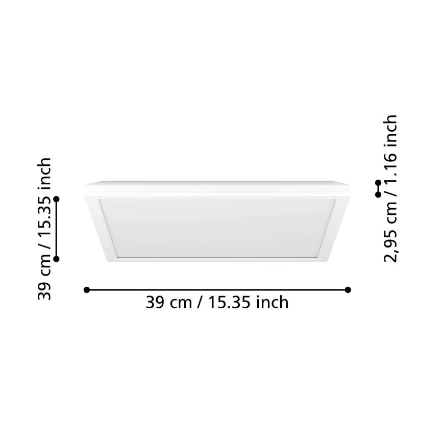 Eglo - LED RGBW Dimmerabile per esterni soffitto chiaro LED/17,6W/230V 2700-6500K 39x39 cm IP44 bianco ZigBee