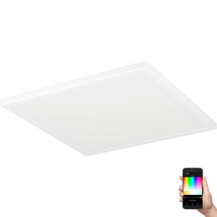 Eglo - Plafonnier extérieur RGBW à intensité variable LED/17,6W/230V 2700-6500K 39x39 cm IP44 blanc ZigBee