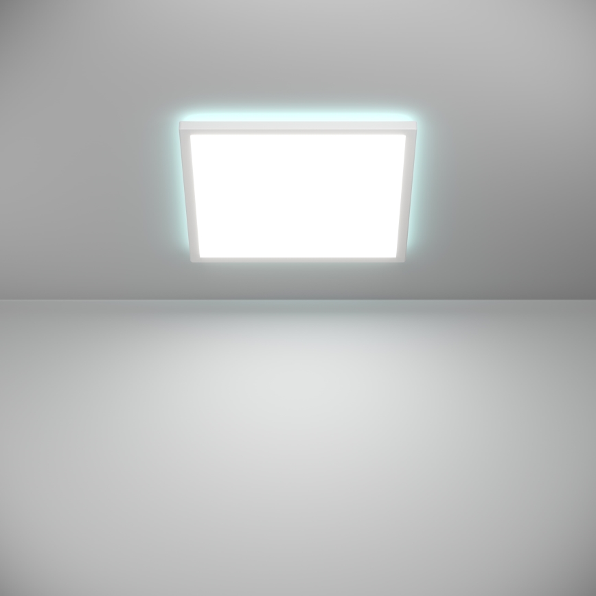 Eglo - Plafonnier extérieur RGBW à intensité variable LED/17,6W/230V 2700-6500K 39x39 cm IP44 blanc ZigBee