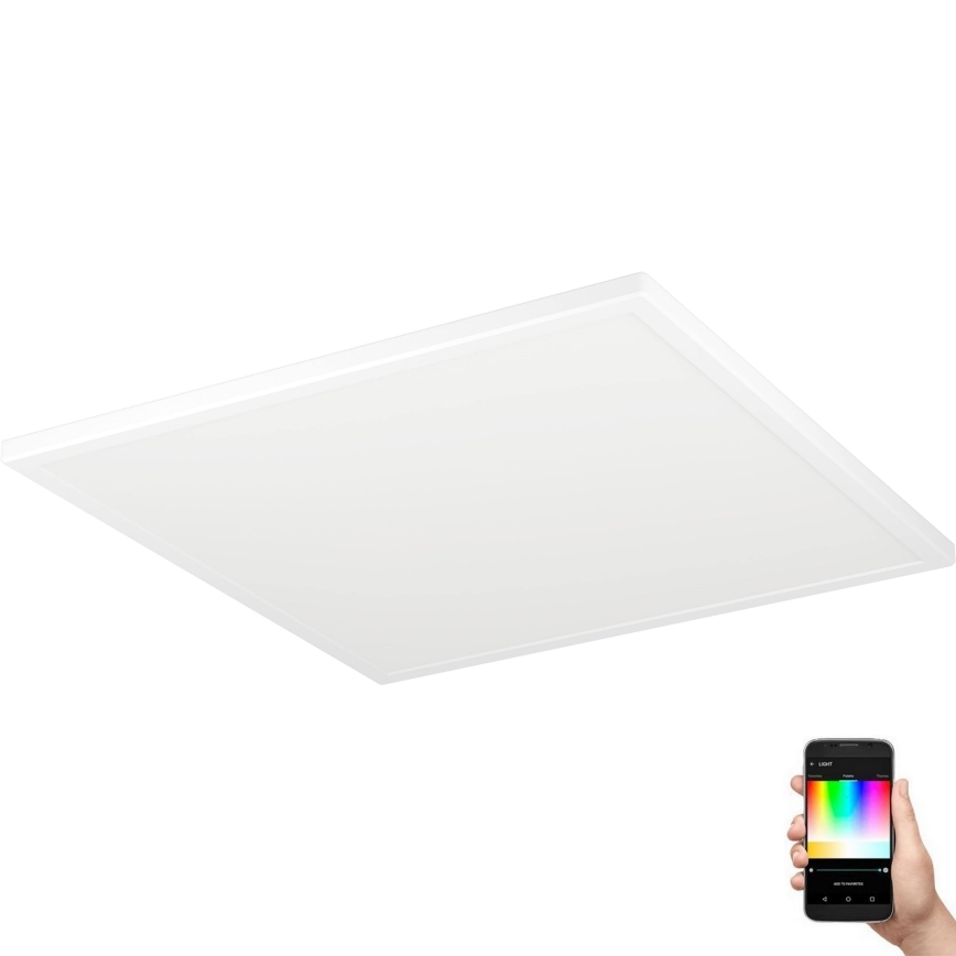 Eglo - Plafonnier extérieur RGBW à intensité variable LED/17W/230V 2700-6500K 50x50 cm IP44 blanc ZigBee