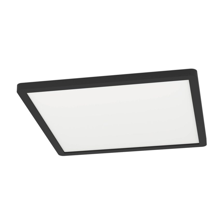 Eglo - Plafonnier LED pour salle de bains, 16,4 W, 230 V, 29x29 cm, IP54, noir