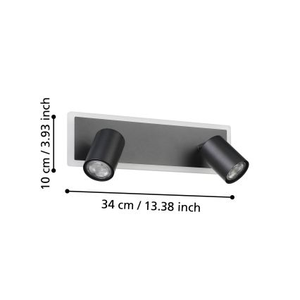 Eglo - Faretto LED/12W/230V nero