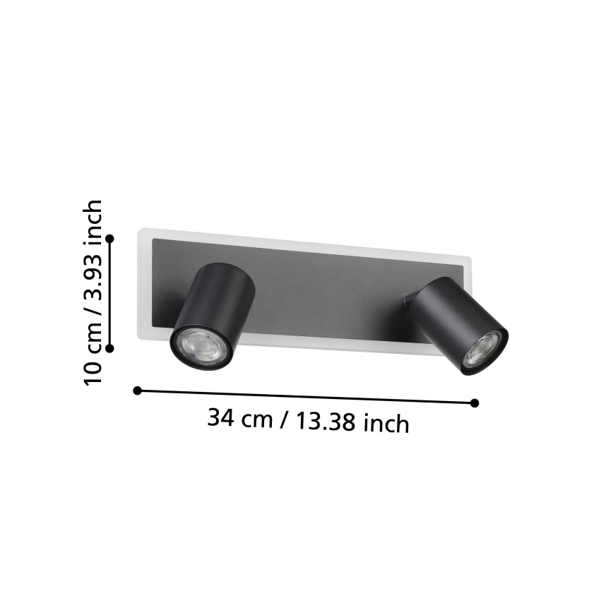 Eglo - Faretto LED/12W/230V nero