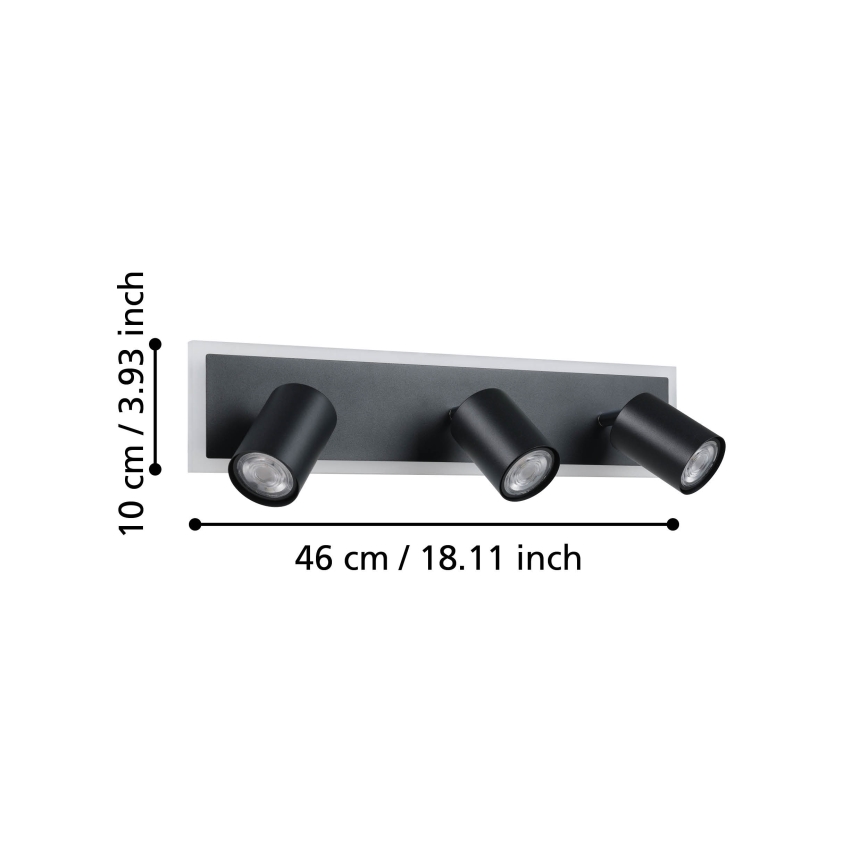 Eglo - Spot LED 20 W 230 V, noir