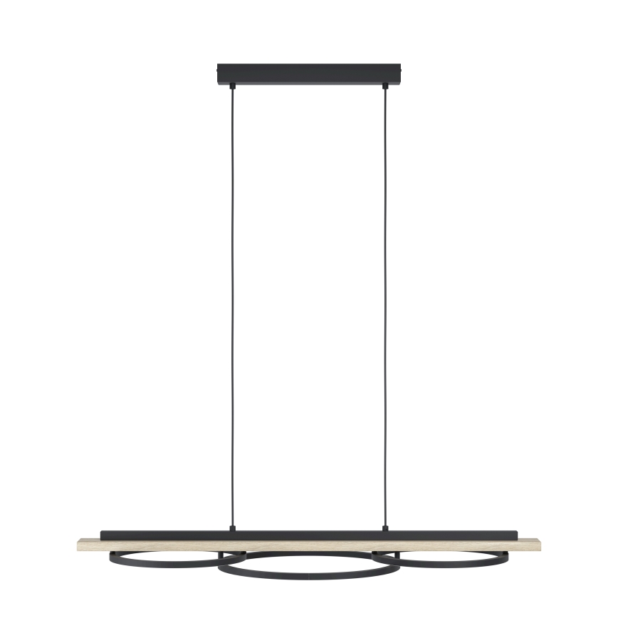 Eglo - Lampada a sospensione LED dimmerabile a cavo 2xLED/12,5W/230V+LED/15,5W 3000K beige/nero