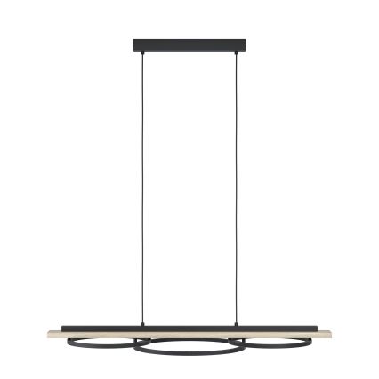 Eglo - Suspension filaire à intensité variable 2xLED/12,5W/230V+1xLED/15,5W 3000K beige/noir