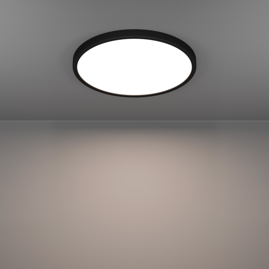 Eglo - Plafonnier LED RGBW dimmable pour salle de bains, LED/17,5W/230V, 2700–6500K, Ø 38,9 cm, IP44, noir