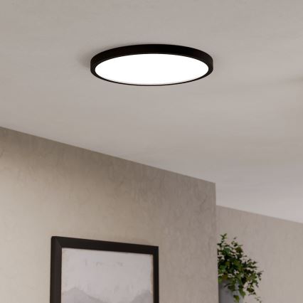 Eglo - LED RGBW dimmbare Badezimmer-Deckenleuchte LED/17,5W/230V 2700-6500K Ø 38,9 cm IP44 schwarz