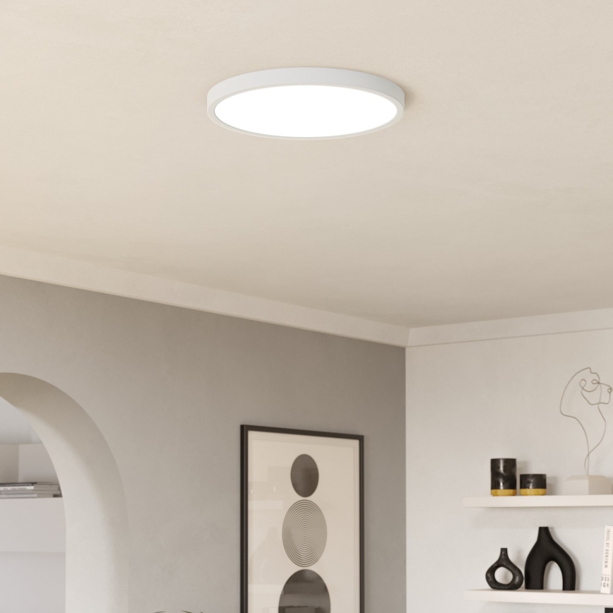 Eglo - Plafoniera da bagno dimmerabile LED RGBW, 17,5W, 230V, 2700–6500K, Ø 39,9 cm, IP44, bianco