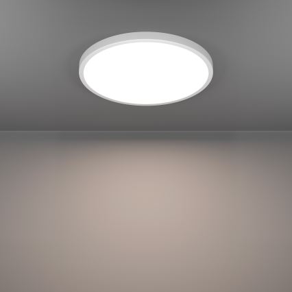 Eglo - Plafoniera da bagno dimmerabile LED RGBW, 17,5W, 230V, 2700–6500K, Ø 39,9 cm, IP44, bianco