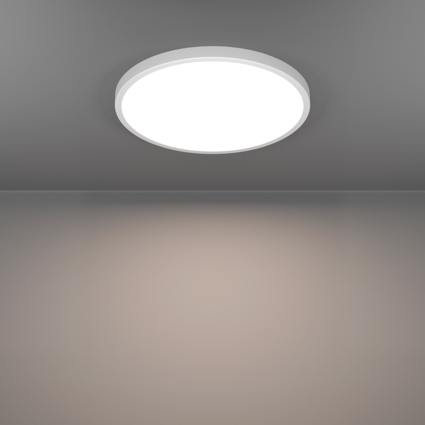 Eglo - Plafoniera da bagno dimmerabile LED RGBW, 17,5W, 230V, 2700–6500K, Ø 39,9 cm, IP44, bianco