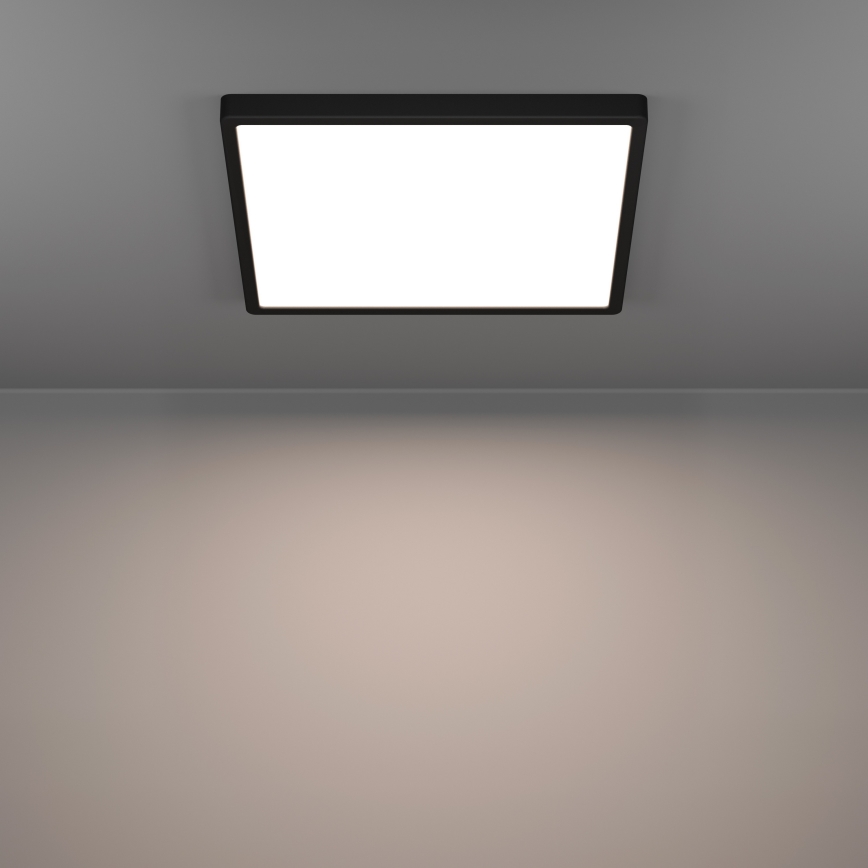 Eglo - Plafonnier LED RGBW dimmable de salle de bains LED/17,8W/230V 2700-6500K 39x39 cm IP44 noir