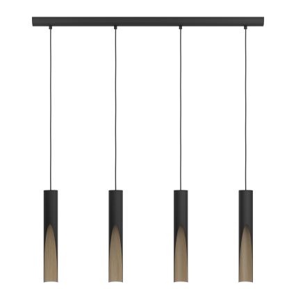 Eglo - Suspension filaire LED 4xGU10/4,5W/230V 3000K noir/marron