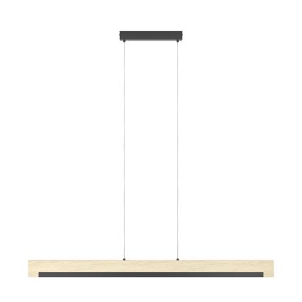 Eglo - Suspension filaire à intensité variable LED/25,5W/230V 3000K noir/beige
