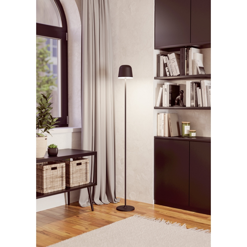 Eglo - Lampadaire extérieur à intensité variable et rechargeable LED/4,3W/5V 2400/3000/4000K IP54 noir