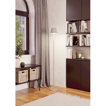Eglo - Lampadaire extérieur rechargeable à intensité variable LED/4,3W/5V 2400/3000/4000K IP54 gris