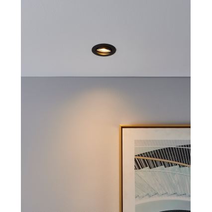 Eglo - SET 3x Lampada LED da incasso 1xGU10/4W/230V nero