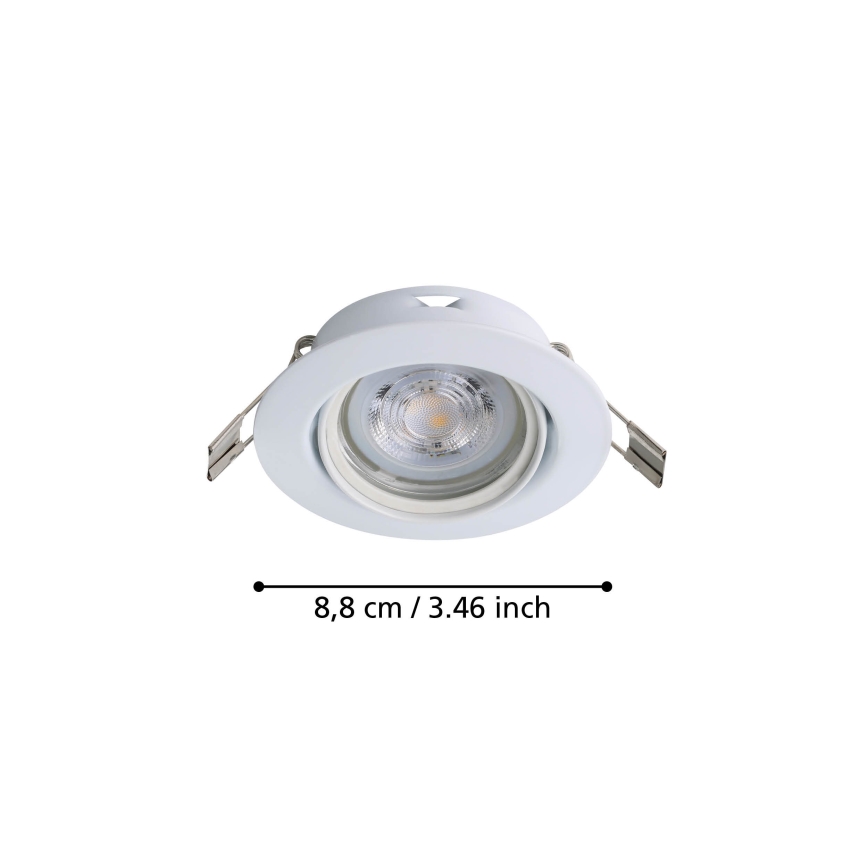 Eglo - SET 3x Lampada LED da incasso 1xGU10/4W/230V bianco