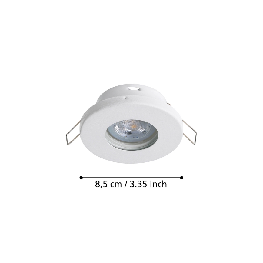 Eglo - SET 3xLED Lampada da incasso per bagno 1xGU10/4W/230V IP44 bianco