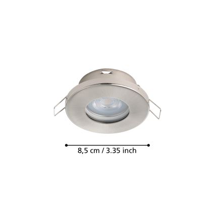 Eglo - SET 3xLED Lampada da incasso per bagno 1xGU10/4W/230V IP44 cromo opaco