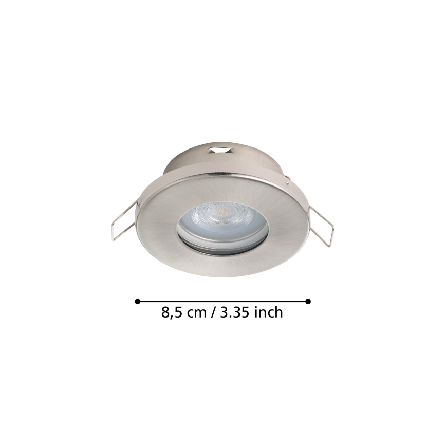 Eglo - SET 3xLED Lampada da incasso per bagno 1xGU10/4W/230V IP44 cromo opaco