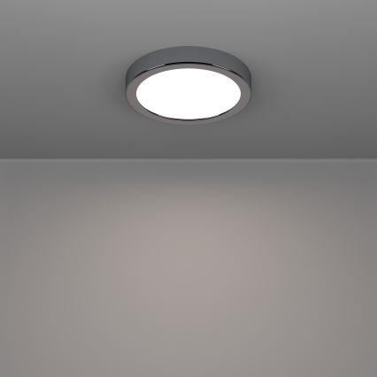 Eglo - Plafoniera da bagno a LED, 7,5 W/230 V, 2700/4000/6500 K, Ø 16,6 cm, IP44, cromo lucido