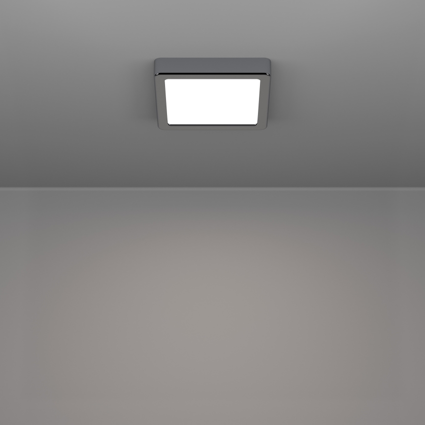 Eglo - LED-Badezimmer-Deckenleuchte LED/7W/230V 2700/4000/6500K 15x15 cm IP44 glänzender Chrom
