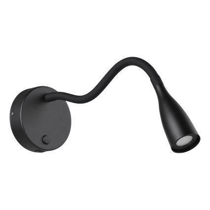 Eglo - Applique murale LED flexible avec port USB, 3,8 W/230 V, noire