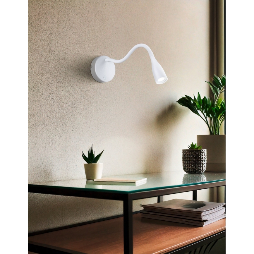 Eglo - Lampada da parete LED flessibile con USB LED/3,8W/230V bianca