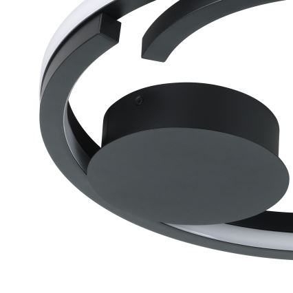 Eglo - Plafonnier LED dimmable 2xLED/20W/230V 2700-6500K Ø 48 cm noir + télécommande