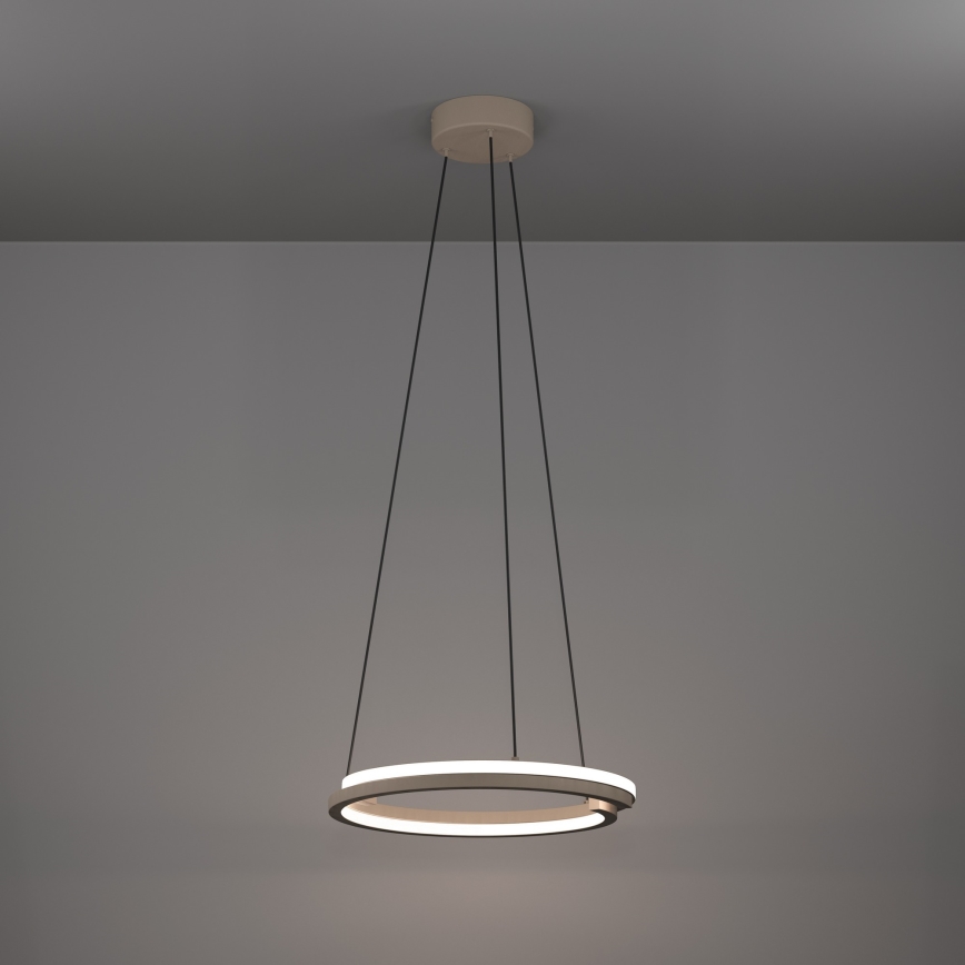 Eglo - Suspension LED dimmable sur câble 2xLED/20W/230V 2700-6500K Ø 48 cm beige + télécommande