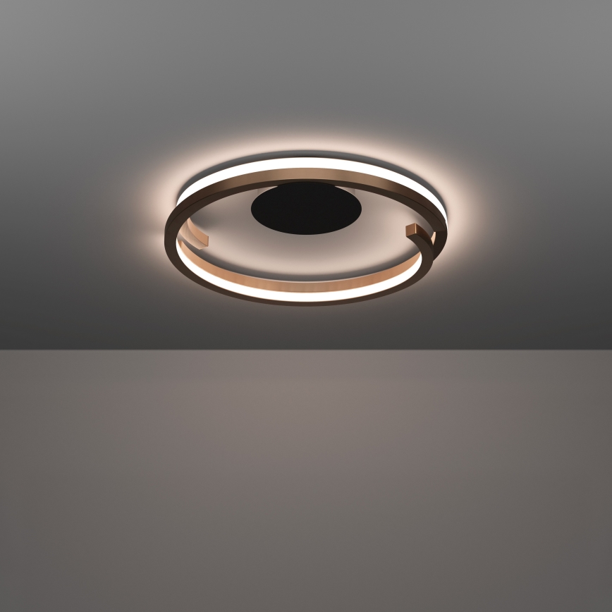 Eglo - Plafonnier LED dimmable 2xLED/20W/230V 2700-6500K Ø 48 cm bronze + télécommande